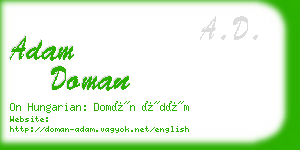 adam doman business card